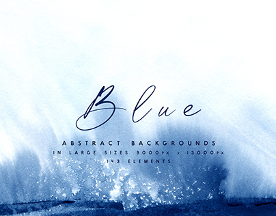 Blue Abstract watercolor backgrounds + FREE texture