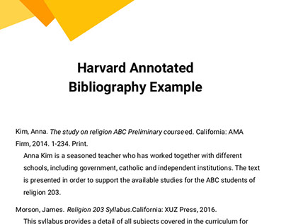 annotated bibliography harvard style