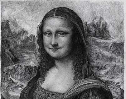 Mona lisa, Adele and Mr. Bean by pencil drawing