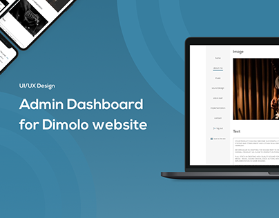 Admin Dashboard for Dimolo website