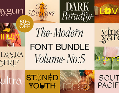 The Modern Font Bundle Vol.5