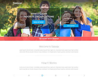 Sadaqa - Landing Page Design