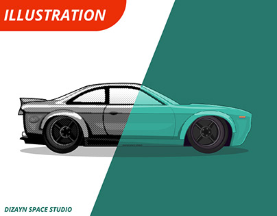 Vehicle Illustration - 0002 (Nissan Silvia Car)