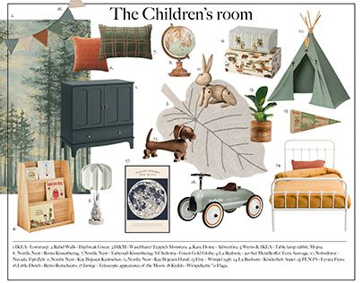 The Children's room Design moodboard