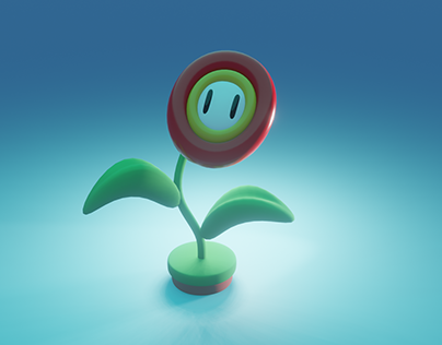 3D Fire Flower Animation