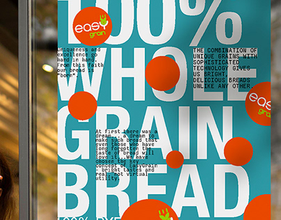 Whole grain bread Easy Grain. Brand identity.