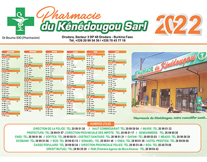 Calendrier Pharmacie de Kénédougou