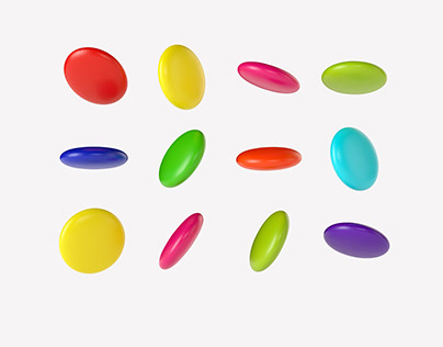 colorful chocolate coated candy isolated