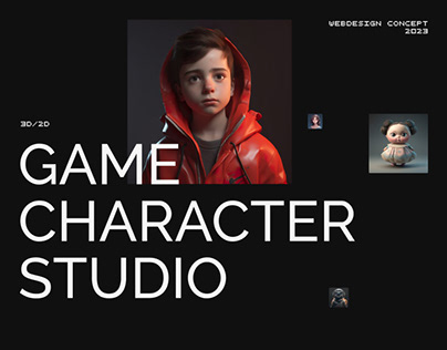 GAME CHARACTER STUDIO | WEBSITE DESIGN | UX/UI DESIGN