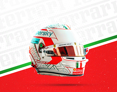 Charles Leclerc Helmet Poster | Ferrari | Formula 1