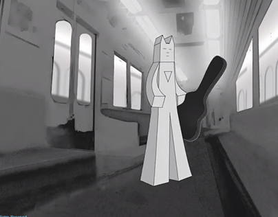 Cool Cat Blue - Alone on the train