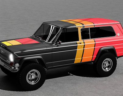 Model Name: Jeep Cherokee Chief 1980 3D model