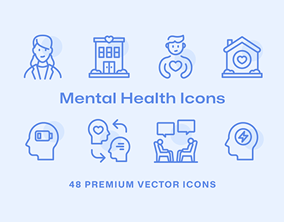 48 Mental Health Icons