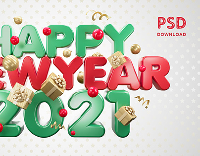 Happy New Year 2021 Vol.2 / 4000×2500 pixels / PSD