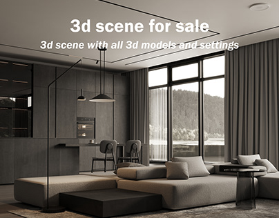 kitchen & living room [ scene for sale ]