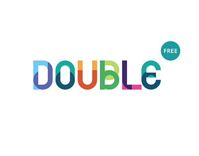 Double. Free font.