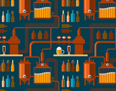 Brewery. Vector illustrations