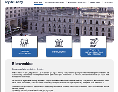 Sitio Ley del lobby