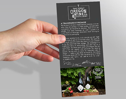 Great Oregon Wine Co. Rack Card
