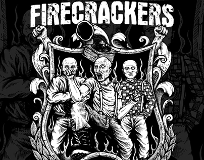 Done Artwork FOR "FIRECRACKERS" Rock Skin Head Band