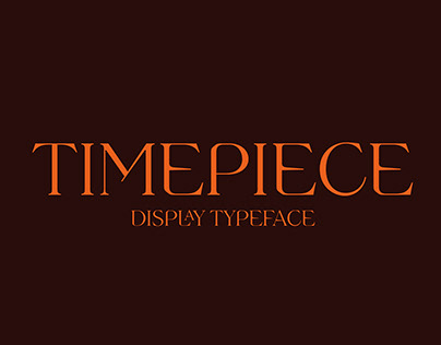 Timepiece Display Typeface