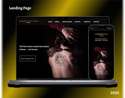Project thumbnail - Landing page. Tattoo web site