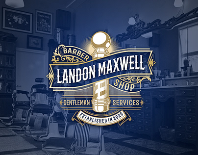 Logo Barber Landon Maxwel Shop