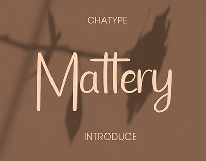 Mattery script font