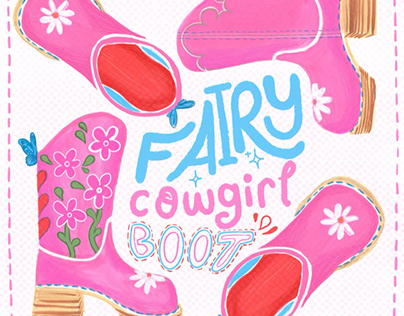 Fairy cowgirl boots design