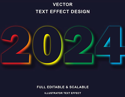 2024 3D Text Effect Design