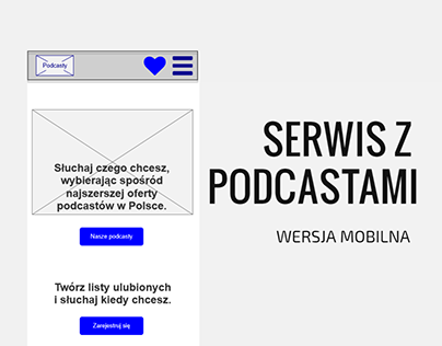 Serwis z podcastami - prototyp - wersja mobilna