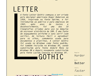 Cartaz All Type: Letter Gothic