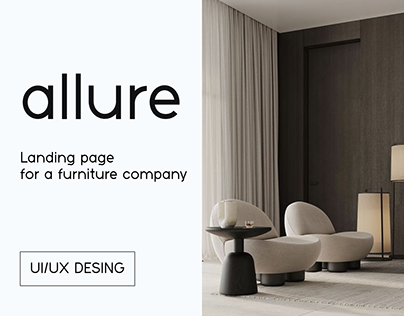 Landing page for a furniture store| ALLURE