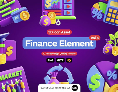 3D Finance Element Icon