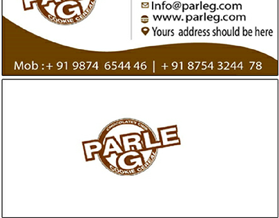 Parle G Visiting Card Design
