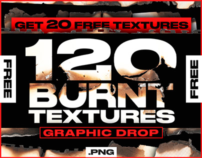 FREEBIE | 120 Burnt Textures Pack