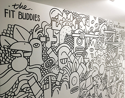 FIT BUDDY supplements shop / mural