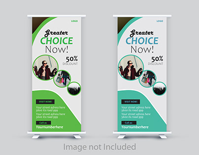 Roll up banner design for shopping and eid ul adha