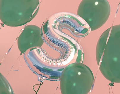 3D Typography | S balloon