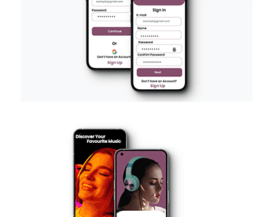 Music Application (Mobile App UI)