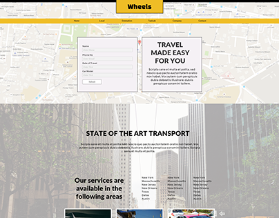 Wheels Cab Service Website Concept