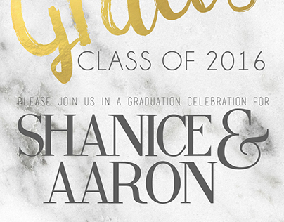 Shanice & Aaron's Grad Invite