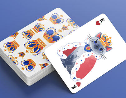 Royal Cats Playing cards design