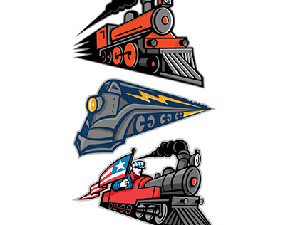 Vintage Steam Locomotive Mascot Collection