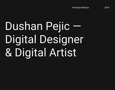 Personal Portfolio - Dushan Pejic