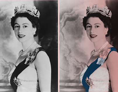 Queen Elizabeth II Colorization Tribute
