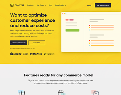 B2B SaaS Ecommerce Platform Website Design