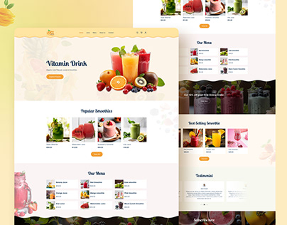Project thumbnail - Natural Fruit Juice Web Design🧉🍹