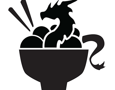 Hypothetical Logo (Dragon-themed ramen shop)