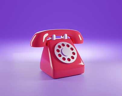 3D - Rotary Phone Ringing Animation